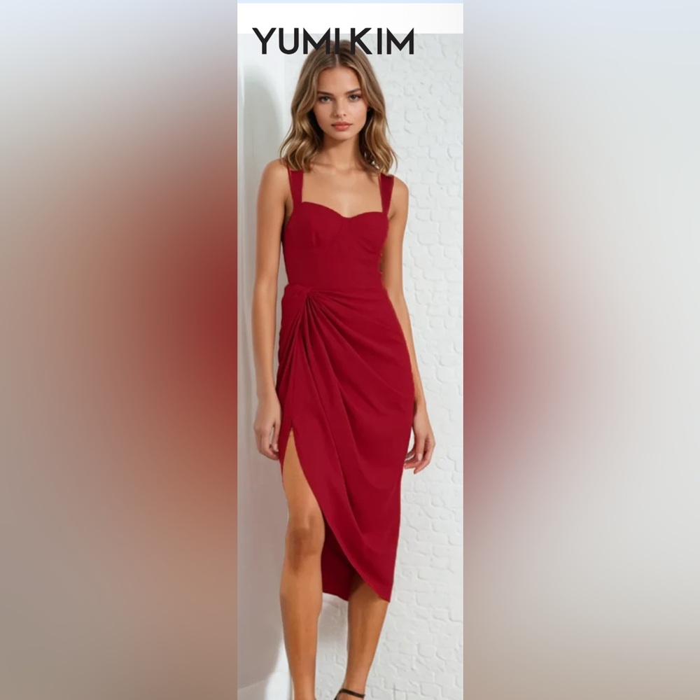 NWT Yumi Kim Red Asymmetrical Sheath Dress